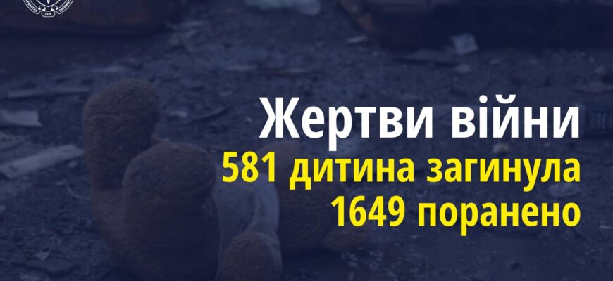 Ювенальні прокурори: 581 дитина загинула в Україні внаслідок збройної агресії рф