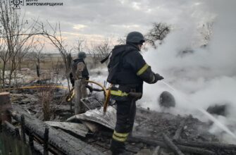 Житомирщина: рятувальники ліквідували пожежу, що виникла внаслідок ворожої атаки