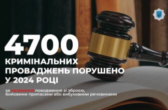 Незаконне поводження зі зброєю: у 2024 році правоохоронці розпочали 4700 кримінальних проваджень