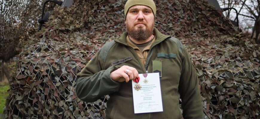 Військовослужбовець з Прикарпаття отримав нагороду «Золотий Хрест»