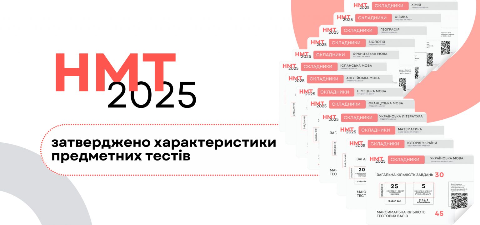 222 1 - НМТ-2025: затверджено характеристики предметних тестів - rai.ua