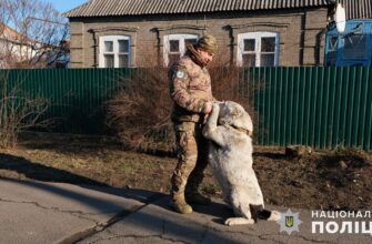 «Білі янголи» врятували з Покровська покинутого алабая