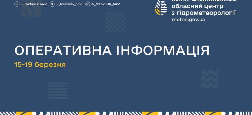 Оперативна інформація: очікується погіршення погодних умов