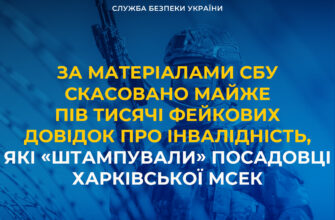 Скасовано майже пів тисячі фейкових довідок про інвалідність