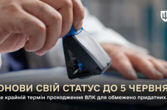 До 5 червня військовозобов’язані з обмеженою придатністю мають повторно пройти ВЛК