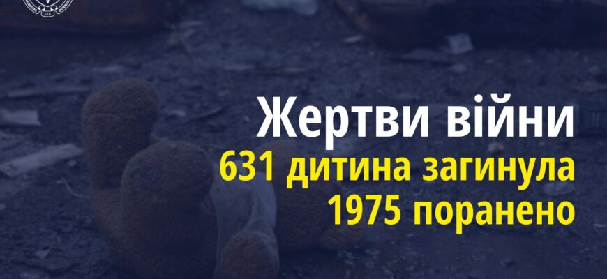 Ювенальні прокурори: 631 дитина загинула в Україні внаслідок збройної агресії рф