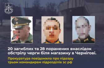 20 загиблих та 28 поранених внаслідок обстрілу черги біля магазину в Чернігові