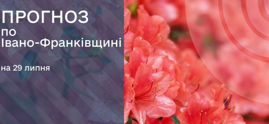 Прогноз погоди на 29 липня 2025 року