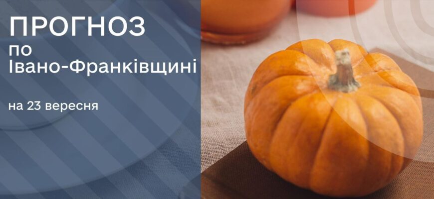 Прогноз погоди на 23 вересня 2025 року