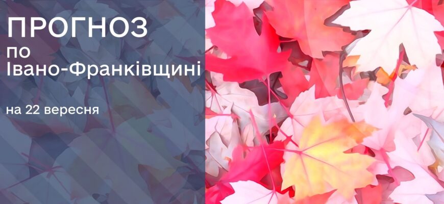 Прогноз погоди на 22 вересня 2025 року