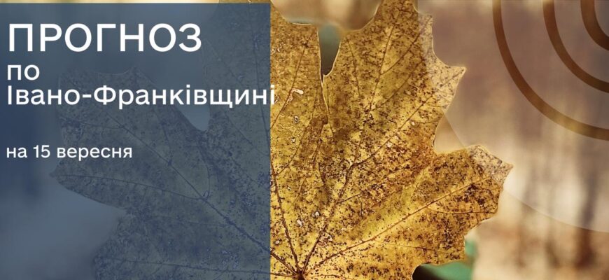 Прогноз погоди на 15 вересня 2025 року