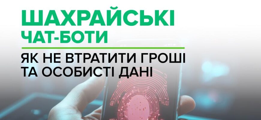 Обережно! Шахрайські чат-боти вимагають дані та гроші