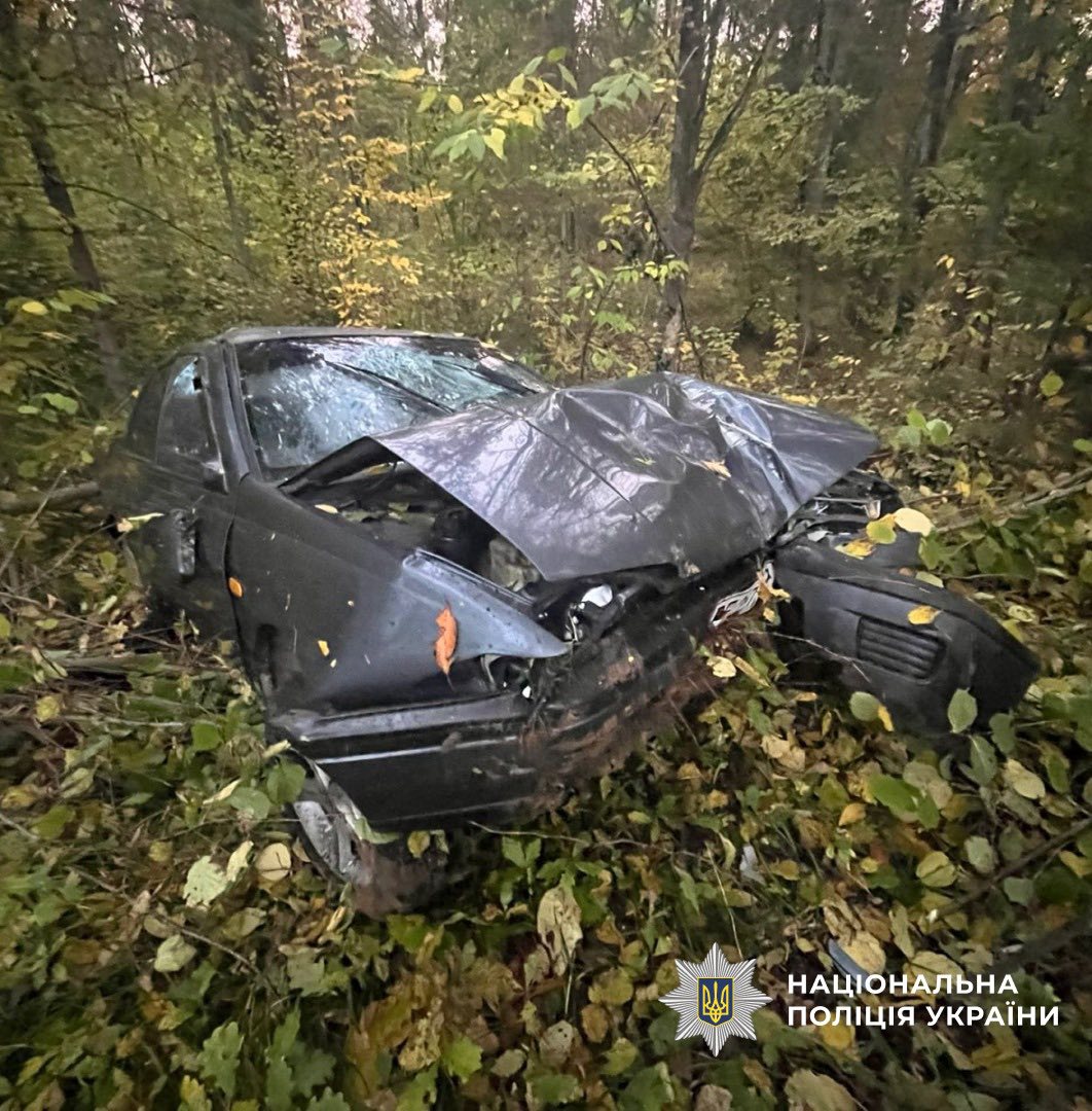 kiuvv - З’їхав у кювет та зіткнувся з деревом: поліцейські встановлюють обставини ДТП - rai.ua