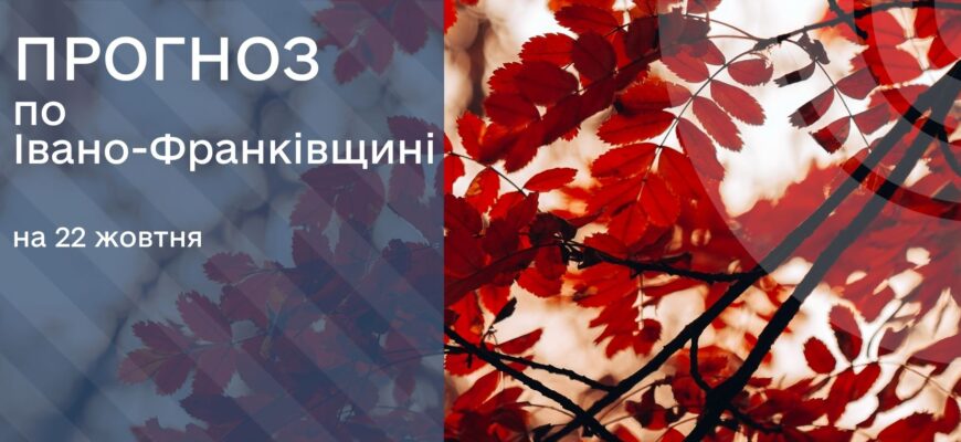Прогноз погоди на 22 жовтня 2025 року