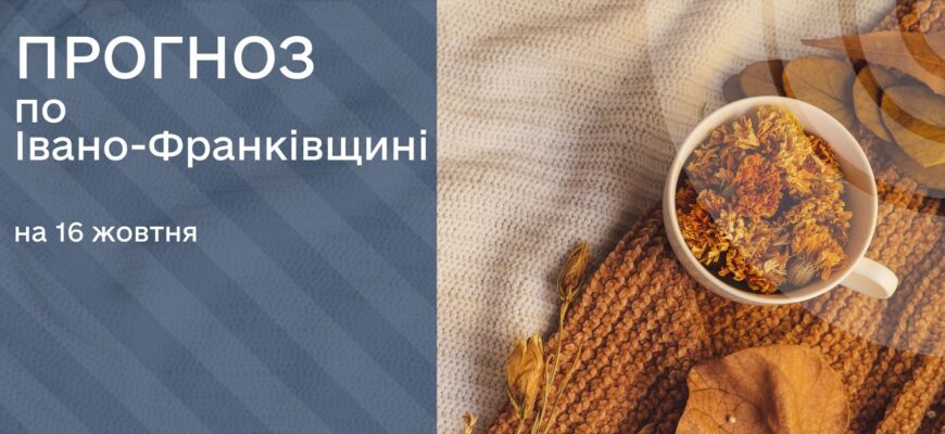 Прогноз погоди на 16 жовтня 2025 року