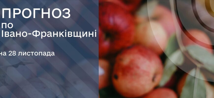 Прогноз погоди на 28 листопада 2025 року