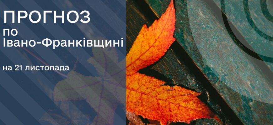 Прогноз погоди на 21 листопада 2025 року