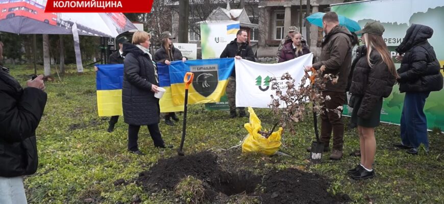 В ОЦ «Тепло крилатої душі» висадили символічний «мільярдний дуб». Відео