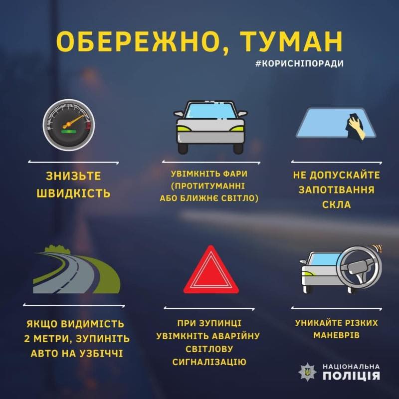 mrplgd - Обережно, туман! Поліція попереджає про ускладнення погодних умов - rai.ua
