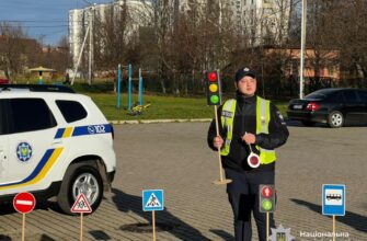 Коломийські поліцейські провели для ліцеїстів урок з правил дорожнього руху