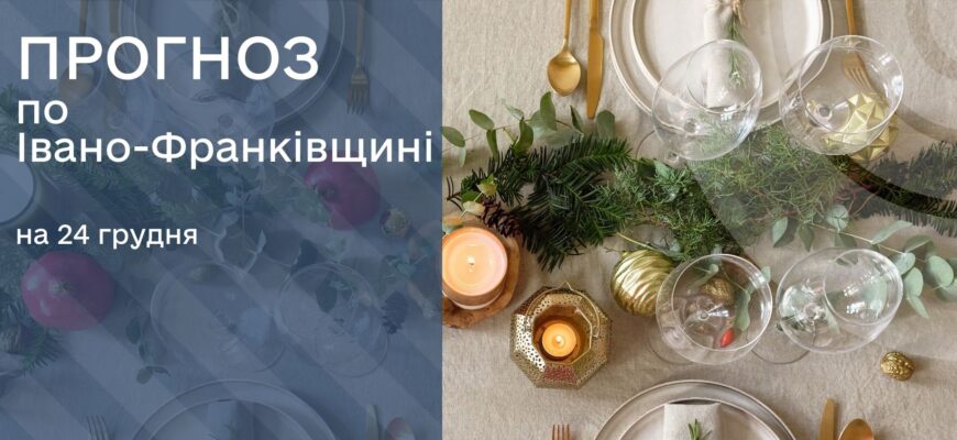 Прогноз погоди на 24 грудня 2025 року