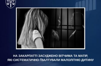На Закарпатті засуджено вітчима та матір, які систематично ґвалтували малолітню дитину