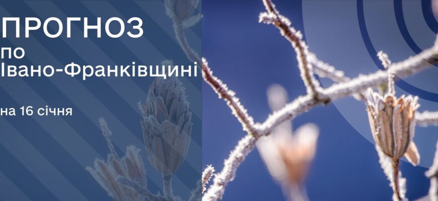 Прогноз погоди на 16 січня 2026 року