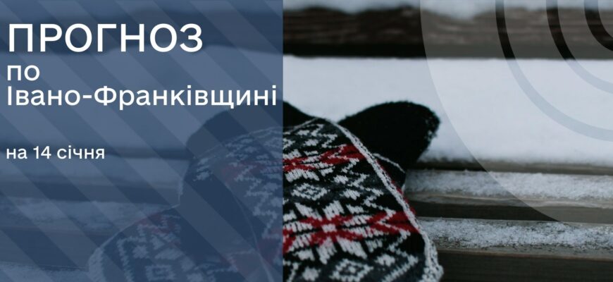 Прогноз погоди на 14 січня 2026 року