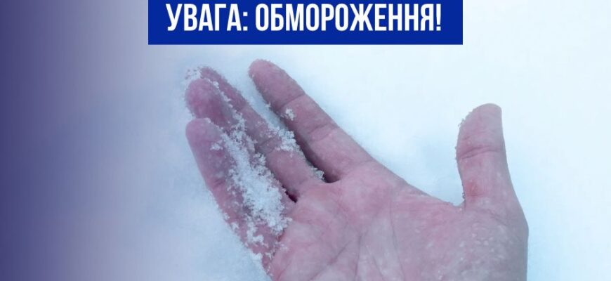 У холодну погоду зростає ризик обморожень: як вберегтися