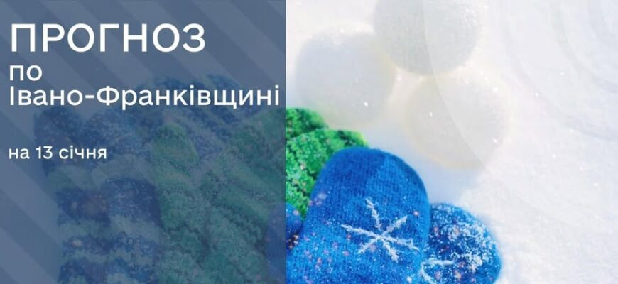 Прогноз погоди на 13 січня 2026
