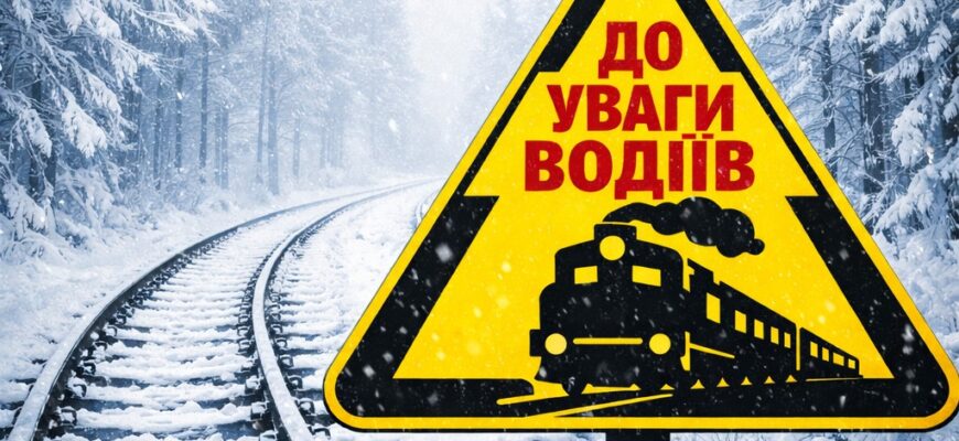 На залізничних переїздах Прикарпаття встановлюють додаткові дорожні знаки