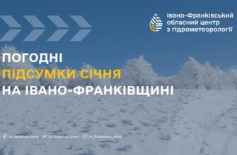 Погодні підсумки січня на Івано-Франківщині