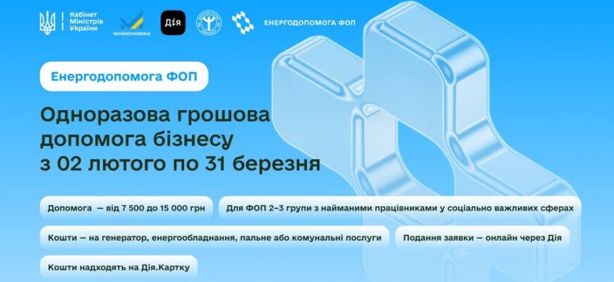 Підприємці можуть отримати до 15 000 грн на енергостійкість
