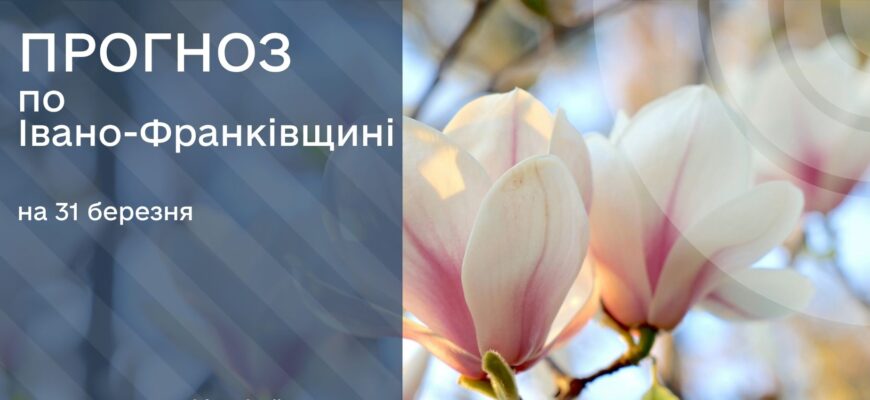 Прогноз погоди на 31 березня 2026 року