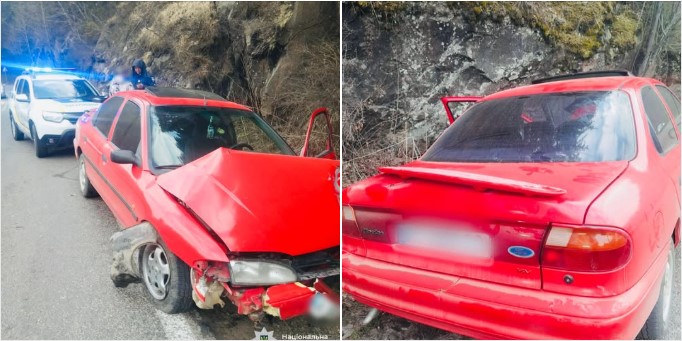 ДТП на Яремчанщині: водій у стані сп’яніння врізався у скелю та перекинув авто