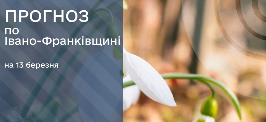 Прогноз погоди на 13 березня 2026 року