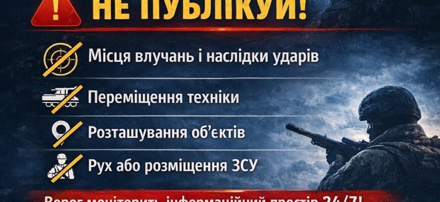 Не допомагайте ворогу: дотримуйтесь інформаційної безпеки під час воєнного стану