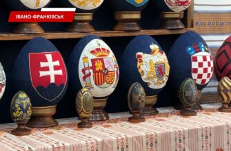 В Івано-Франківську відкрили виставку писанок із зображеннями гербів країн ЄС. Відео