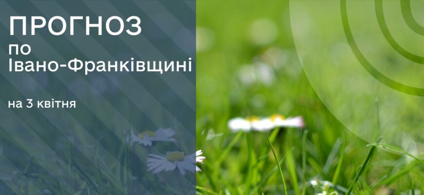 Прогноз погоди на 3 квітня 2026 року