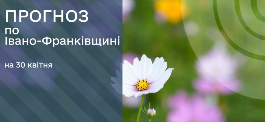Прогноз погоди на 30 квітня 2026 року
