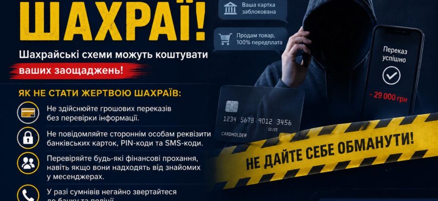 Поліцейські розслідують три факти шахрайства на сотні тисяч гривень