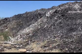 Рятувальники ліквідували пожежу на полігоні твердих побутових відходів