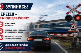Водіїв закликають бути особливо уважними на залізничних переїздах