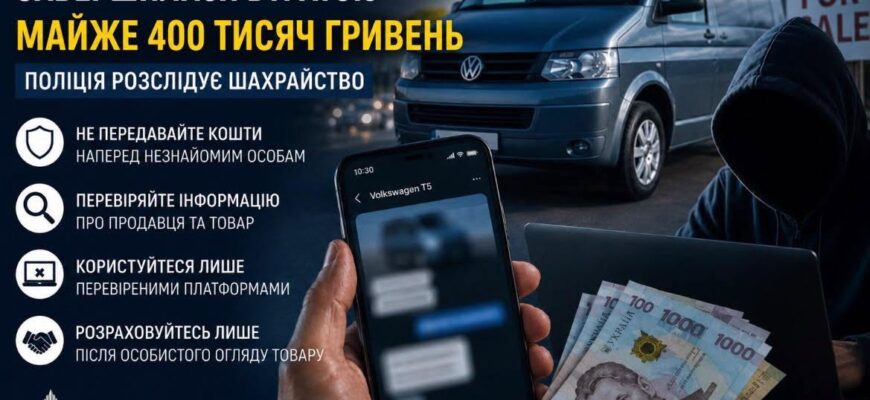 67-річний мешканець Калуша хотів придбати авто, а втратив майже 400 тис грн