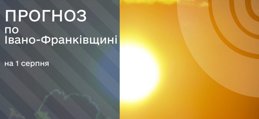 Прогноз погоди на 1 серпня 2026 року