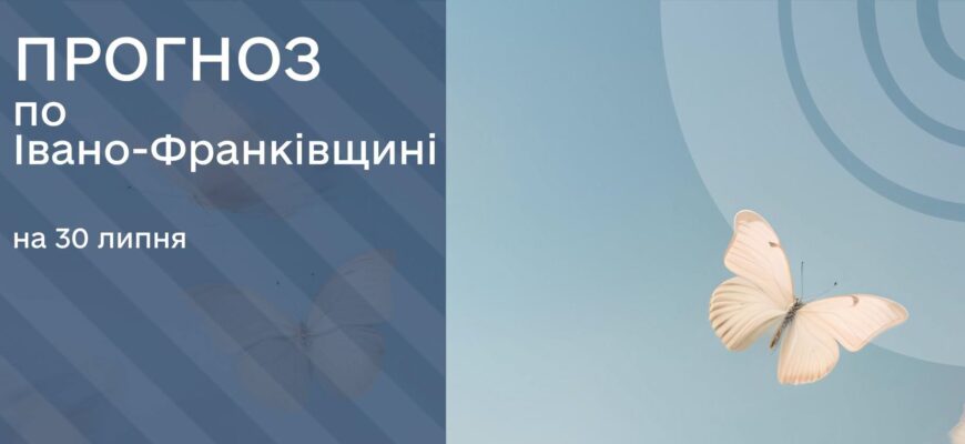 Прогноз погоди на 30 липня 2026 року