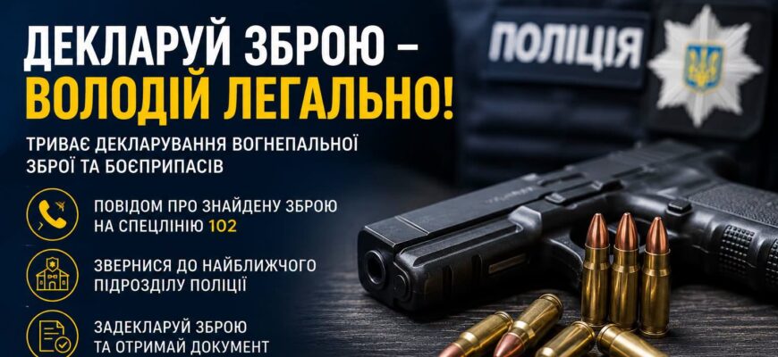 На Прикарпатті триває декларування вогнепальної зброї