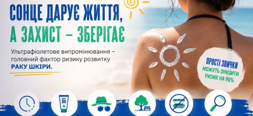 Сонце без ризику: як зменшити ймовірність розвитку раку шкіри