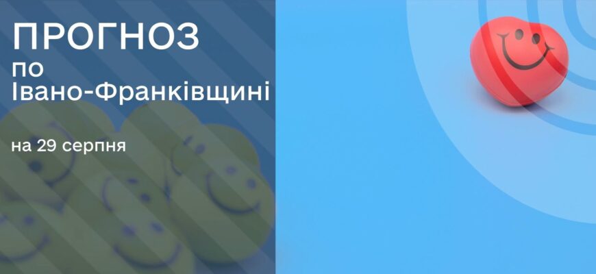 Прогноз погоди на 29 серпня 2026 року