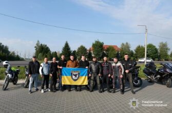 На Прикарпатті відбувся мотопробіг на честь загиблих поліцейських-захисників